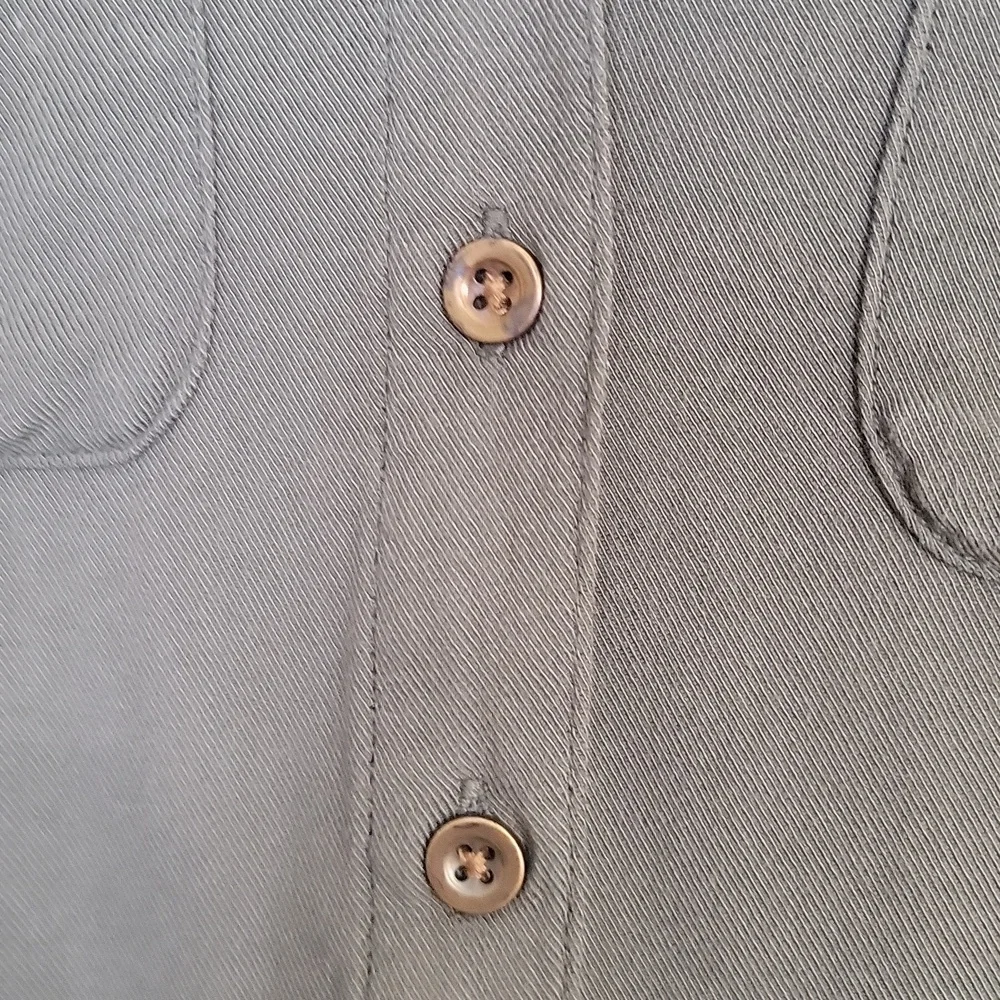 Justice Girls Button Down Shirt Olive Green 8 Long Sleeve Bronze Studs